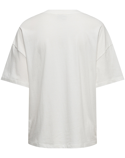 JDY - JDYNinna Life Oversize Print T-Shirt - Cloud Dancer/Art Fleur